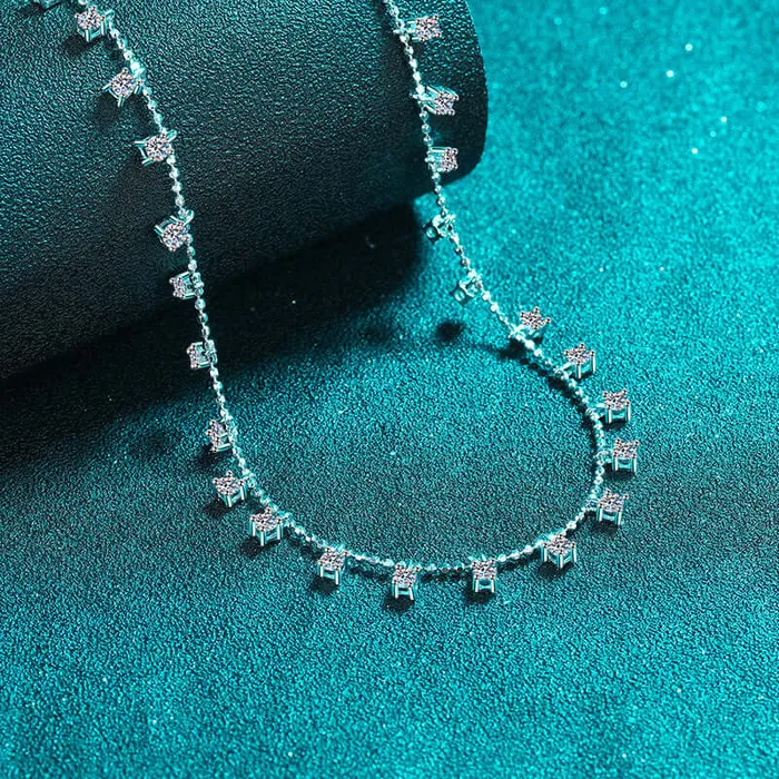 Trendolla Jewelry Necklaces Full Star Moissanite Necklace for Women