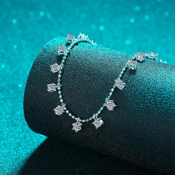 Trendolla Jewelry Necklaces Full Star Moissanite Necklace for Women