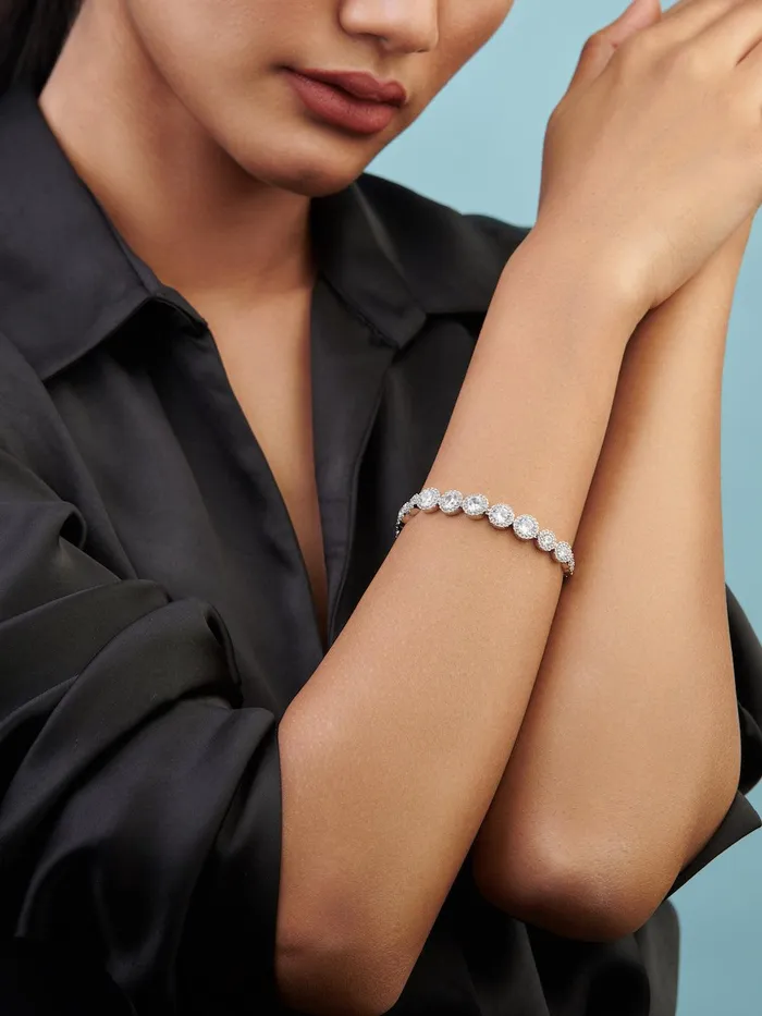 Diamante Circles of Gleam Cubic Zirconia Bracelet Curio Cottage Bracelets