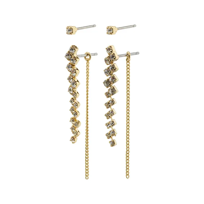 Earrings Pilgrim Jolene Gold Plated Crystal Earring Set