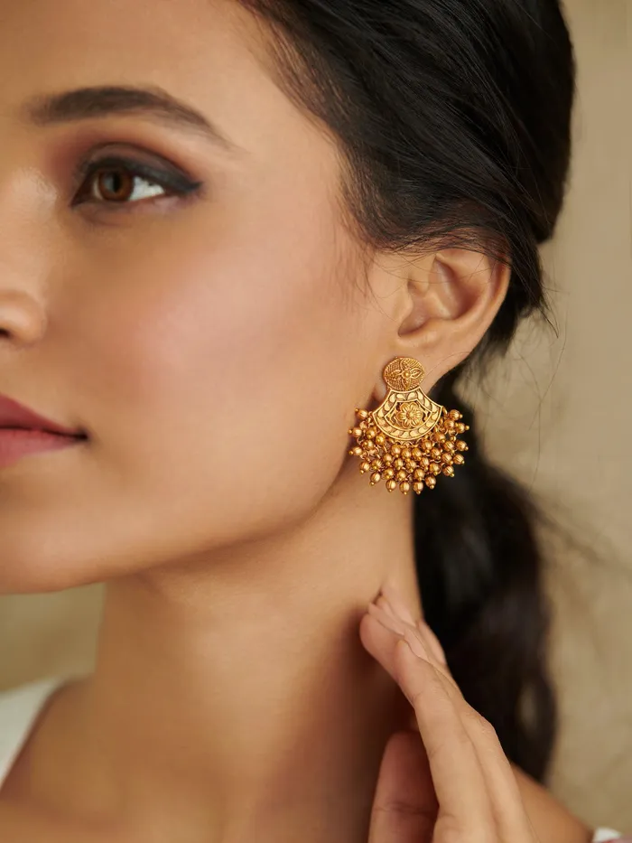 Golden Harmony Beads Earrings Curio Cottage Earrings