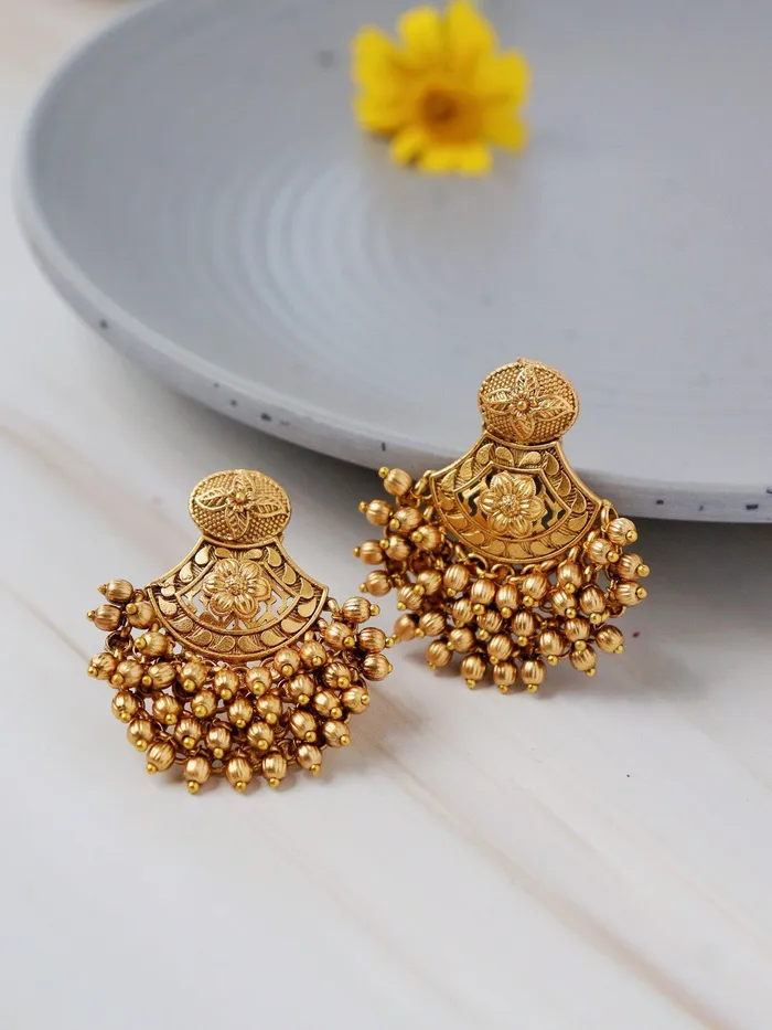 Golden Harmony Beads Earrings Curio Cottage Earrings