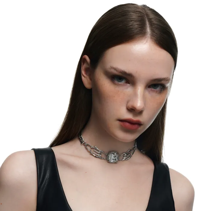 Necklaces Blackheadshop B Hours Rhinestone Necklace Necklaces Blackheadshop B Hours Rhinestone Necklace