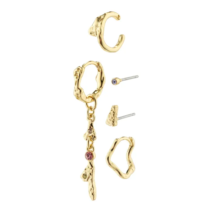 Pilgrim Earrings Shy Gold Plated 5in1 Earring Set