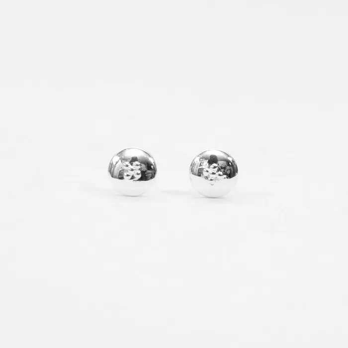 Silver Disc With Dots Studs Tashi Rings