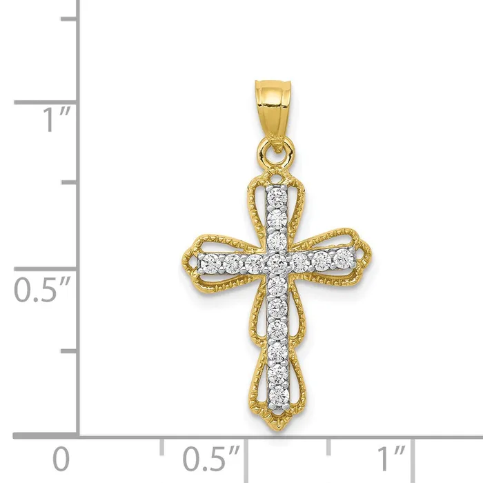 10k CZ Filigree Cross PendantWBC10C1142 WB Choice Jewelry Necklaces 10k CZ Filigree Cross PendantWBC10C1142 WB Choice Jewelry Necklaces