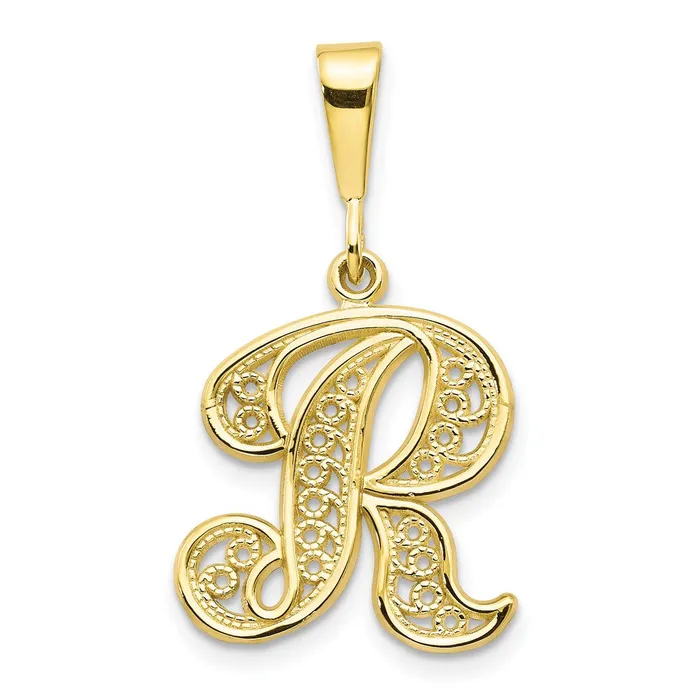 10k Initial R PendantWBC10C242R WB Choice Jewelry Necklaces
