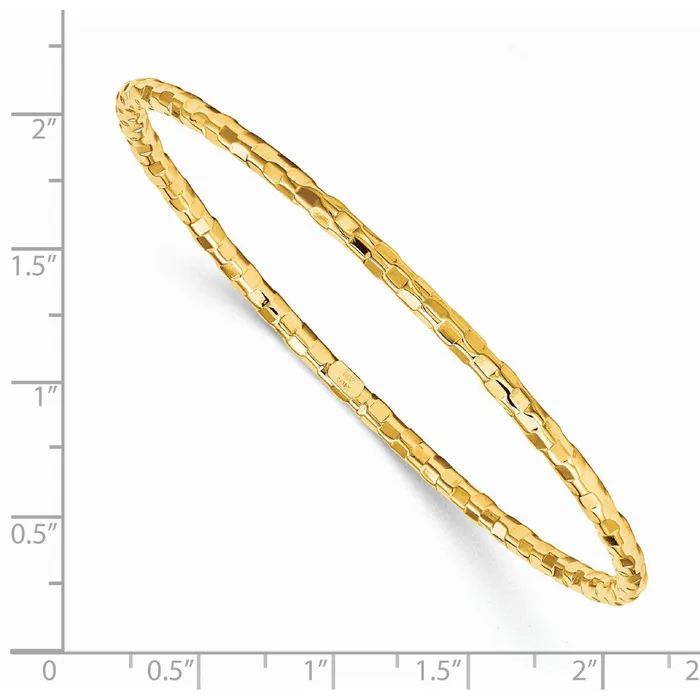 14k Polished Textured Slipon Bangle BraceletWBCDB585 WB Choice Jewelry Bracelets 14k Polished Textured Slipon Bangle BraceletWBCDB585 WB Choice Jewelry Bracelets