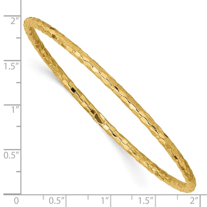 14k Polished Textured Slipon Bangle BraceletWBCDB585 WB Choice Jewelry Bracelets 14k Polished Textured Slipon Bangle BraceletWBCDB585 WB Choice Jewelry Bracelets