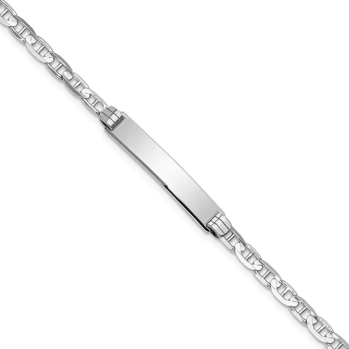 14K WG Anchor Link ID BraceletWBCLID67W7 WB Choice Jewelry Bracelets