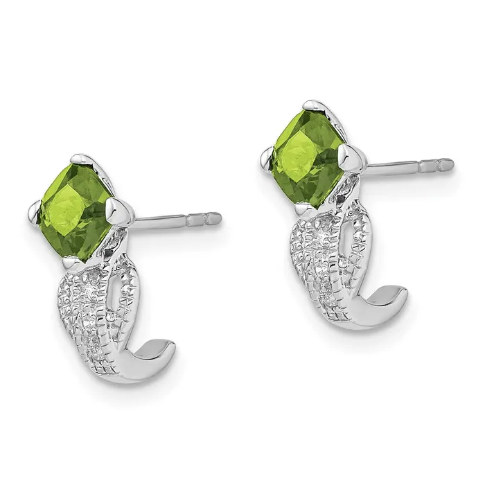 14k White Gold Peridot and Diamond EarringsWBCEM7086PE003WA WB Choice Jewelry Earrings 14k White Gold Peridot and Diamond EarringsWBCEM7086PE003WA WB Choice Jewelry Earrings