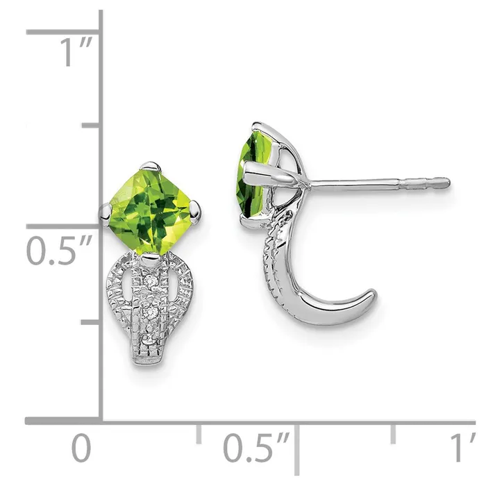 14k White Gold Peridot and Diamond EarringsWBCEM7086PE003WA WB Choice Jewelry Earrings 14k White Gold Peridot and Diamond EarringsWBCEM7086PE003WA WB Choice Jewelry Earrings