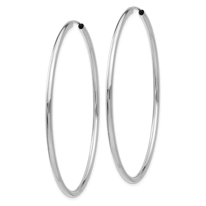 14k White Gold Polished Endless 2mm Hoop EarringsWBCH998 WB Choice Jewelry Earrings 14k White Gold Polished Endless 2mm Hoop EarringsWBCH998 WB Choice Jewelry Earrings