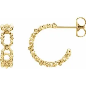 14K Yellow Quatrefoil Hoop Earrings 86644601PSTWBC WB Choice Jewelry Earrings 14K Yellow Quatrefoil Hoop Earrings 86644601PSTWBC WB Choice Jewelry Earrings