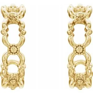 14K Yellow Quatrefoil Hoop Earrings 86644601PSTWBC WB Choice Jewelry Earrings 14K Yellow Quatrefoil Hoop Earrings 86644601PSTWBC WB Choice Jewelry Earrings