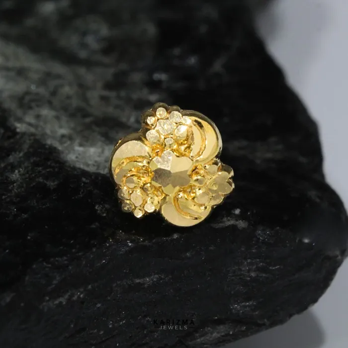 18K Real Gold Women pretty gifts Nose stud nose ring Push Pin Karizma Jewels Rings 18K Real Gold Women pretty gifts Nose stud nose ring Push Pin Karizma Jewels Rings