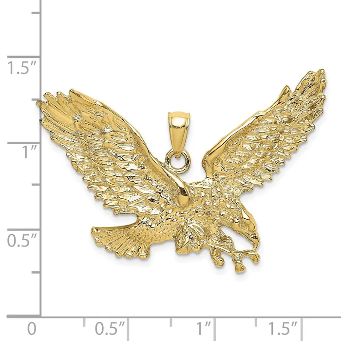 Charm Necklaces WB Choice Jewelry 10K Eagle wBeak Touching Claws CharmWBC10K6514 Charm Necklaces WB Choice Jewelry 10K Eagle wBeak Touching Claws CharmWBC10K6514