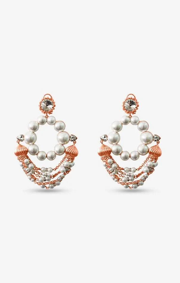 Earrings PRERTO ECOMMERCE PRIVATE LIMITED Pearl Lael Rose Gold Earrings