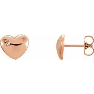 Earrings WB Choice Jewelry 14K Rose 02 CTW Diamond Heart Earrings861926007PSTWBC Earrings WB Choice Jewelry 14K Rose 02 CTW Diamond Heart Earrings861926007PSTWBC