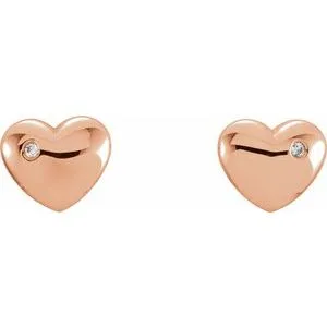 Earrings WB Choice Jewelry 14K Rose 02 CTW Diamond Heart Earrings861926007PSTWBC Earrings WB Choice Jewelry 14K Rose 02 CTW Diamond Heart Earrings861926007PSTWBC