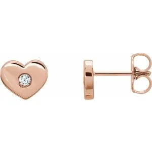 Earrings WB Choice Jewelry 14K White Blue Zircon Heart Earrings 86336674PSTWBC Earrings WB Choice Jewelry 14K White Blue Zircon Heart Earrings 86336674PSTWBC