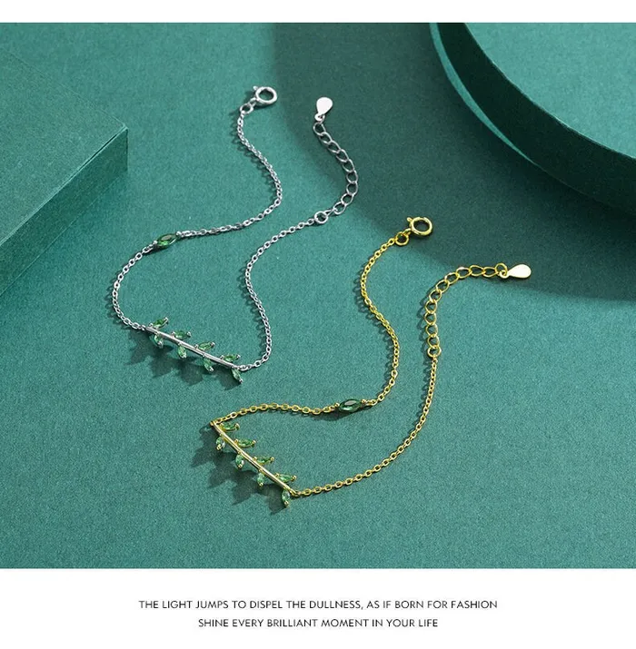Elegant marquise cut emerald bracelet twig branch green crystal dainty bracelet nature inspired Stackable Bracelet For Women gift for her PENFINE Bracelets Elegant marquise cut emerald bracelet twig branch green crystal dainty bracelet nature inspired Stackable Bracelet For Women gift for her PENFINE Bracelets