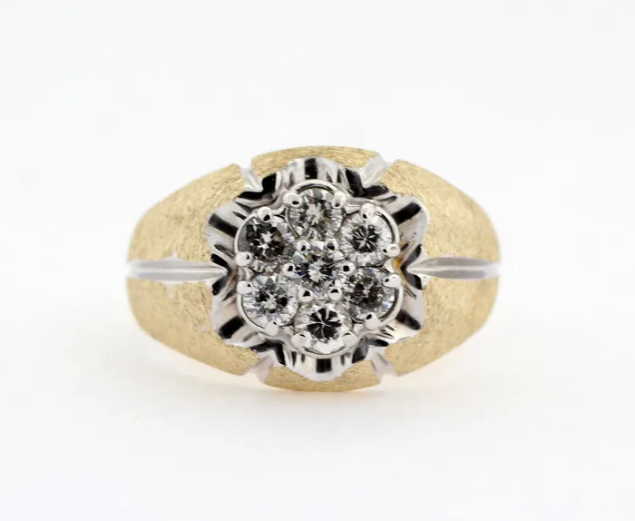 FULLERS PURCHASE FROM PUBLIC ESTATE 14KY 75 CTTW GENTS DIAMOND RING ISI2 Rings FULLERS PURCHASE FROM PUBLIC ESTATE 14KY 75 CTTW GENTS DIAMOND RING ISI2 Rings