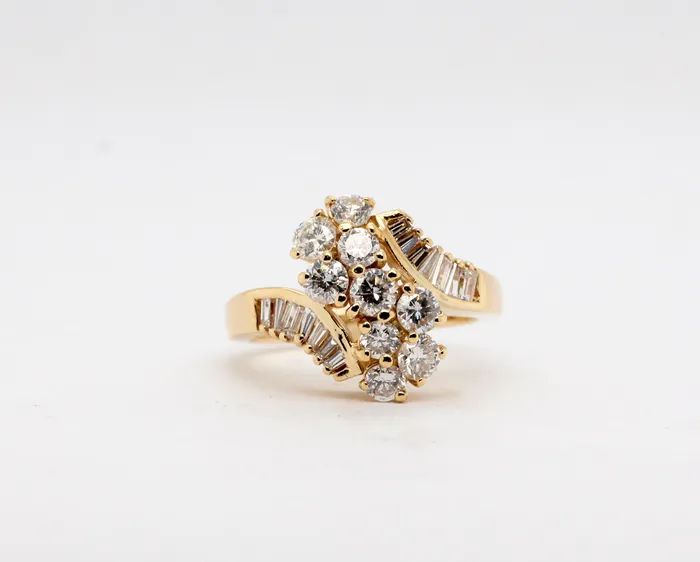 FULLERS PURCHASE FROM PUBLIC Rings Estate 14KY 123 Cttw Diamond Fashion Ring HI1 FULLERS PURCHASE FROM PUBLIC Rings Estate 14KY 123 Cttw Diamond Fashion Ring HI1