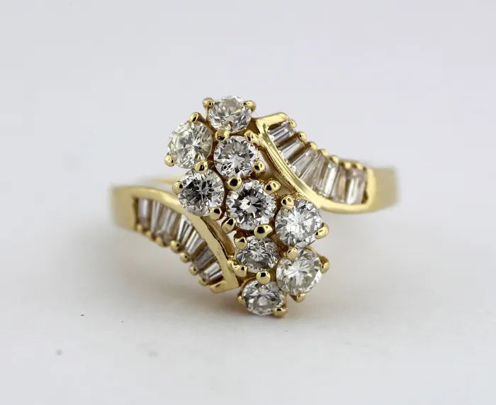 FULLERS PURCHASE FROM PUBLIC Rings Estate 14KY 123 Cttw Diamond Fashion Ring HI1 FULLERS PURCHASE FROM PUBLIC Rings Estate 14KY 123 Cttw Diamond Fashion Ring HI1