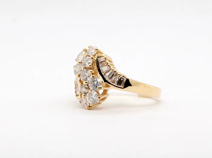 FULLERS PURCHASE FROM PUBLIC Rings Estate 14KY 123 Cttw Diamond Fashion Ring HI1 FULLERS PURCHASE FROM PUBLIC Rings Estate 14KY 123 Cttw Diamond Fashion Ring HI1