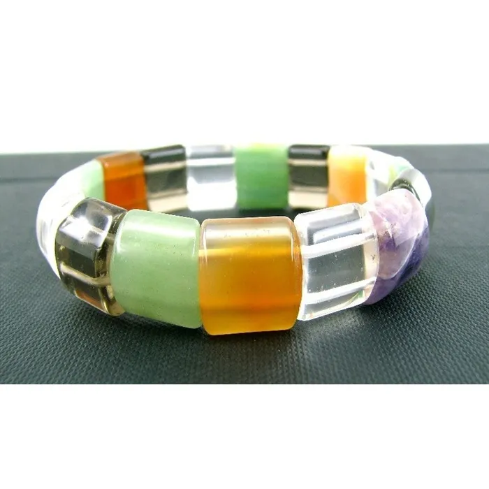 Karizma Jewels Bracelets Multi Gemstone Jade Crystal Agate Tiger Eye Smoky Rose Quartz Bracelet