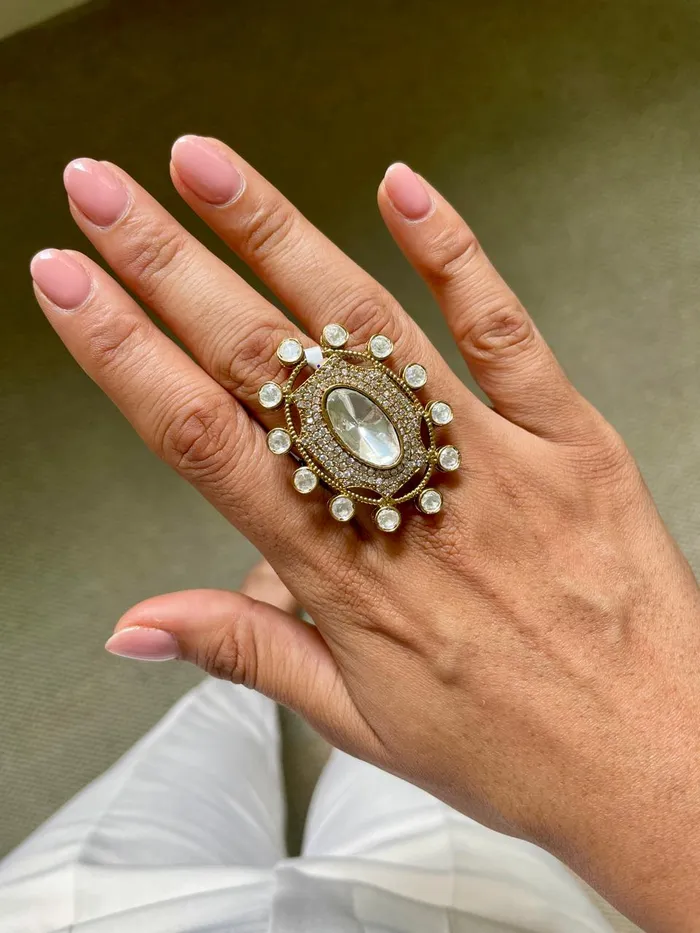 Kundan Polki Diamond Ring PRERTO ECOMMERCE PRIVATE LIMITED Rings