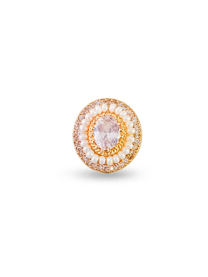 Mili Rose Gold Pearl Ring PRERTO ECOMMERCE PRIVATE LIMITED Rings