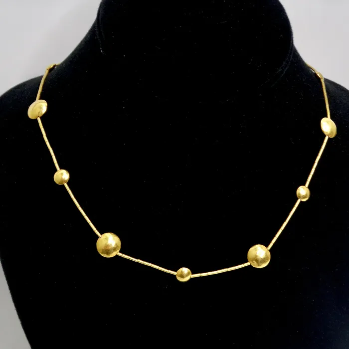 Necklaces Gurhan 22k Gold Ruby Lentil Necklace Vintage by Misty Necklaces Gurhan 22k Gold Ruby Lentil Necklace Vintage by Misty