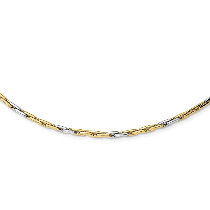 Necklaces WB Choice Jewelry 14K TwoTone Polished Fancy Link NecklaceWBCSF283318 Necklaces WB Choice Jewelry 14K TwoTone Polished Fancy Link NecklaceWBCSF283318