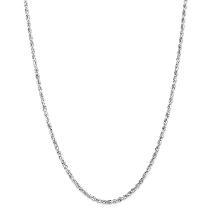 Necklaces WB Choice Jewelry 14k White Gold 30mm DC Quadruple Rope ChainWBCWQT02330 Necklaces WB Choice Jewelry 14k White Gold 30mm DC Quadruple Rope ChainWBCWQT02330