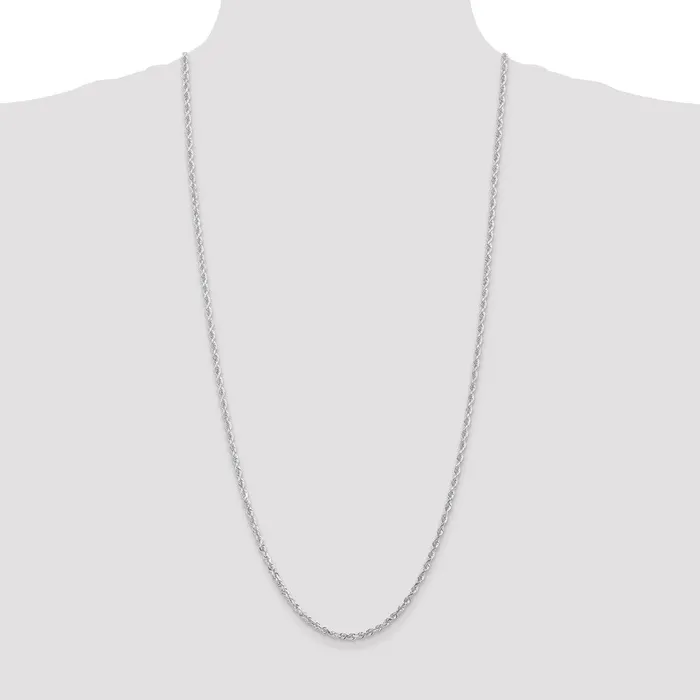 Necklaces WB Choice Jewelry 14k White Gold 30mm DC Quadruple Rope ChainWBCWQT02330 Necklaces WB Choice Jewelry 14k White Gold 30mm DC Quadruple Rope ChainWBCWQT02330