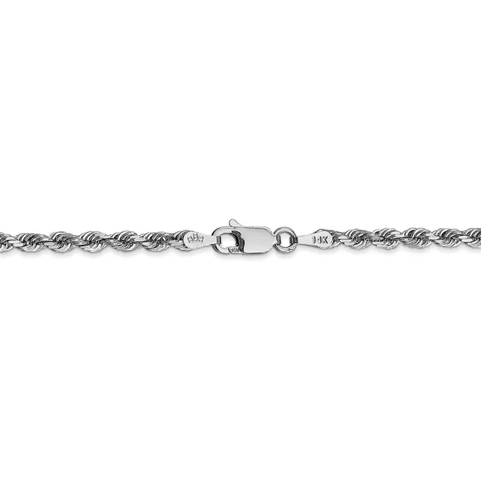 Necklaces WB Choice Jewelry 14k White Gold 30mm DC Quadruple Rope ChainWBCWQT02330 Necklaces WB Choice Jewelry 14k White Gold 30mm DC Quadruple Rope ChainWBCWQT02330
