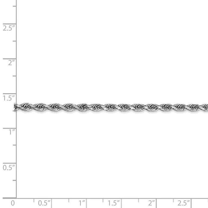 Necklaces WB Choice Jewelry 14k White Gold 30mm DC Quadruple Rope ChainWBCWQT02330 Necklaces WB Choice Jewelry 14k White Gold 30mm DC Quadruple Rope ChainWBCWQT02330