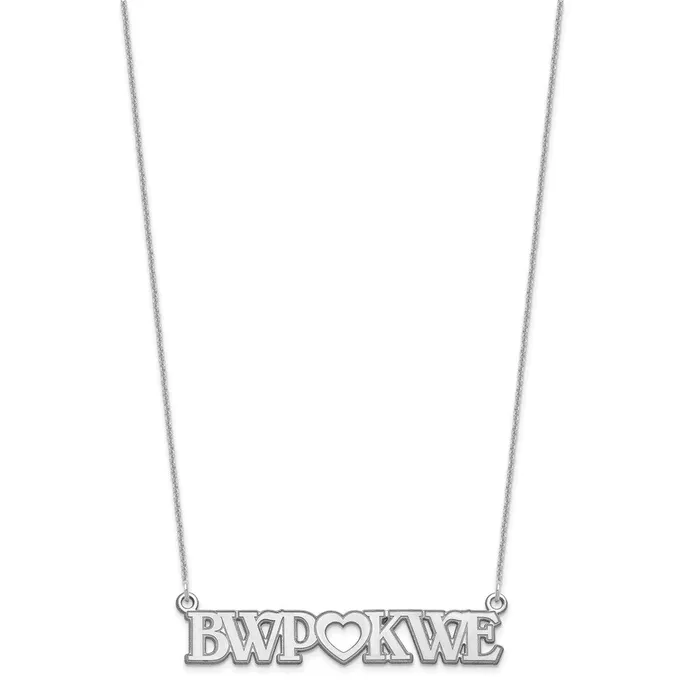 Necklaces WB Choice Jewelry 14KW Couples Monogram and Heart NecklaceWBCXNA658W Necklaces WB Choice Jewelry 14KW Couples Monogram and Heart NecklaceWBCXNA658W