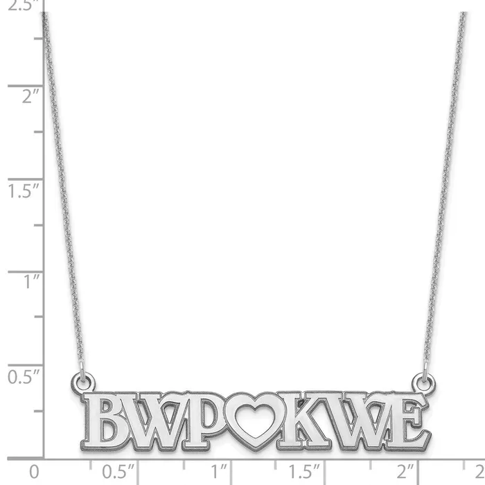 Necklaces WB Choice Jewelry 14KW Couples Monogram and Heart NecklaceWBCXNA658W Necklaces WB Choice Jewelry 14KW Couples Monogram and Heart NecklaceWBCXNA658W