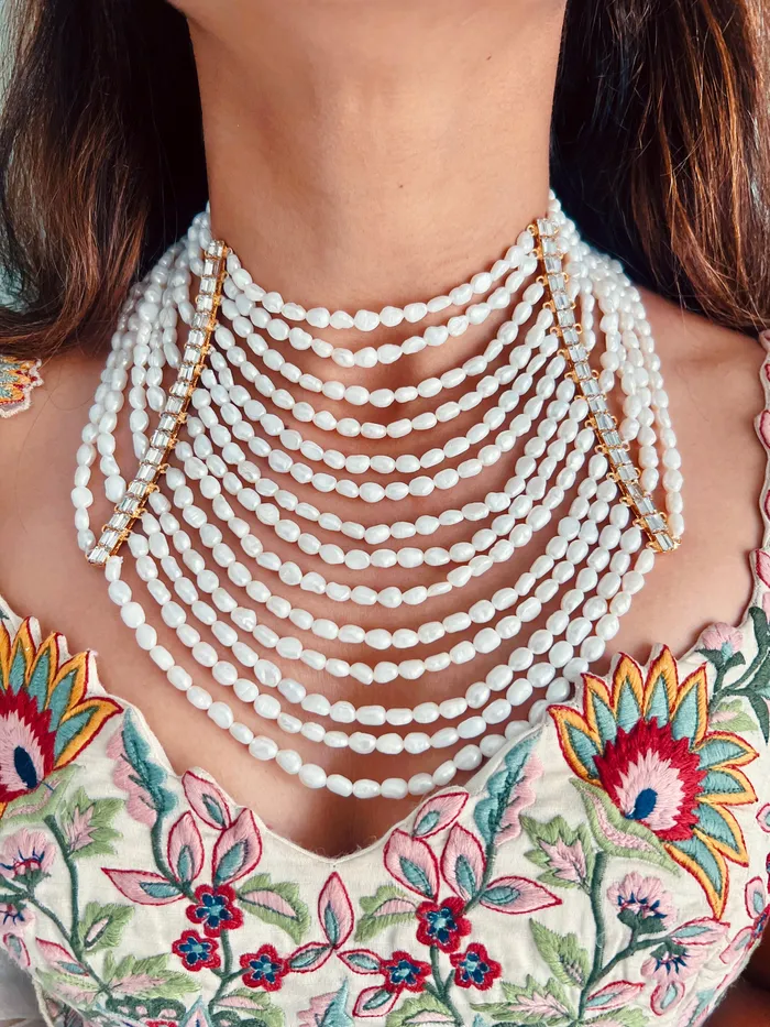 PRERTO ECOMMERCE PRIVATE LIMITED Earrings Majesty Pearl Choker