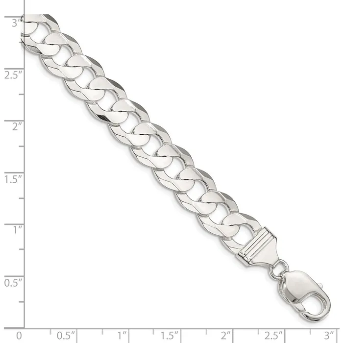 Rings Sterling Silver 119mm Concave Beveled Curb ChainWBCQCBC30020 WB Choice Jewelry Rings Sterling Silver 119mm Concave Beveled Curb ChainWBCQCBC30020 WB Choice Jewelry