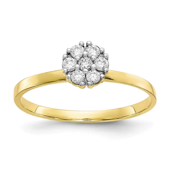 Rings WB Choice Jewelry 10k CZ Cluster Promise RingWBC10C1175