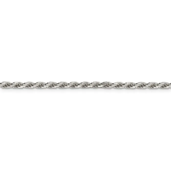 Rings WB Choice Jewelry Sterling Silver Rhodiumplated 25mm Diamondcut Rope ChainWBCQDC055R24 Rings WB Choice Jewelry Sterling Silver Rhodiumplated 25mm Diamondcut Rope ChainWBCQDC055R24