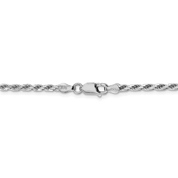 Rings WB Choice Jewelry Sterling Silver Rhodiumplated 25mm Diamondcut Rope ChainWBCQDC055R24 Rings WB Choice Jewelry Sterling Silver Rhodiumplated 25mm Diamondcut Rope ChainWBCQDC055R24