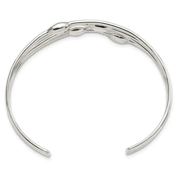 Sterling Silver Polished 4 Band Cuff BangleWBCQB1378 WB Choice Jewelry Rings Sterling Silver Polished 4 Band Cuff BangleWBCQB1378 WB Choice Jewelry Rings