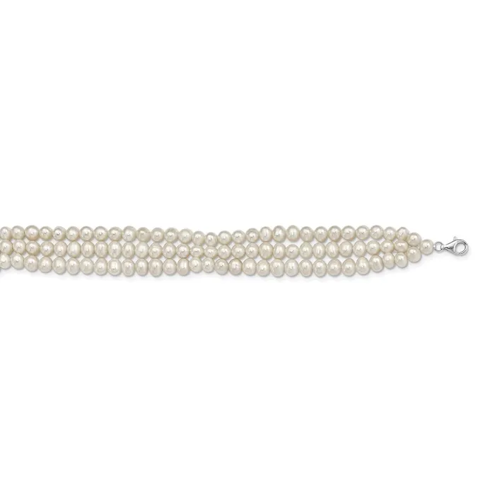 Sterling Silver Rhdplt 56mm 3 rows FWC Pearl w15in ChokerWBCQH547014 WB Choice Jewelry Rings Sterling Silver Rhdplt 56mm 3 rows FWC Pearl w15in ChokerWBCQH547014 WB Choice Jewelry Rings