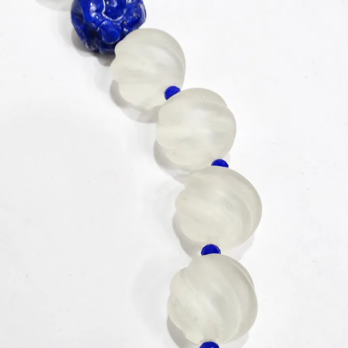 Vintage by Misty Necklaces Lapis Lazuli Crystal 14K Gold Beaded Necklace