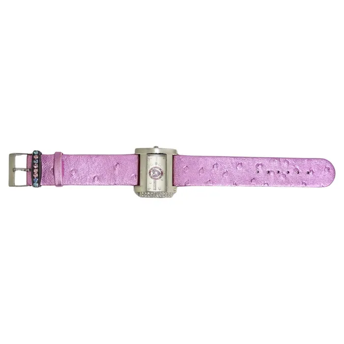 Watches Vintage by Misty Moschino 1980s Pink Crystal Watch